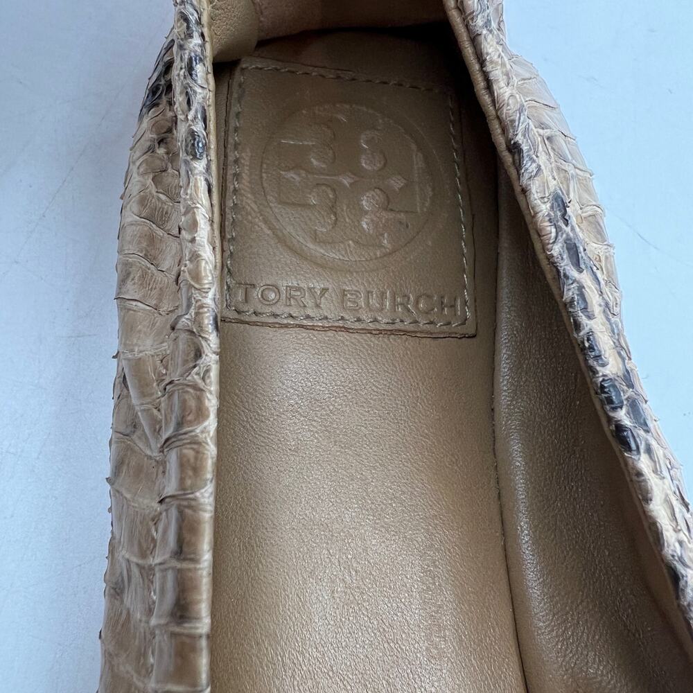 Tory Burch Eddie Python Ballet Flats Clay 1112821… - image 3